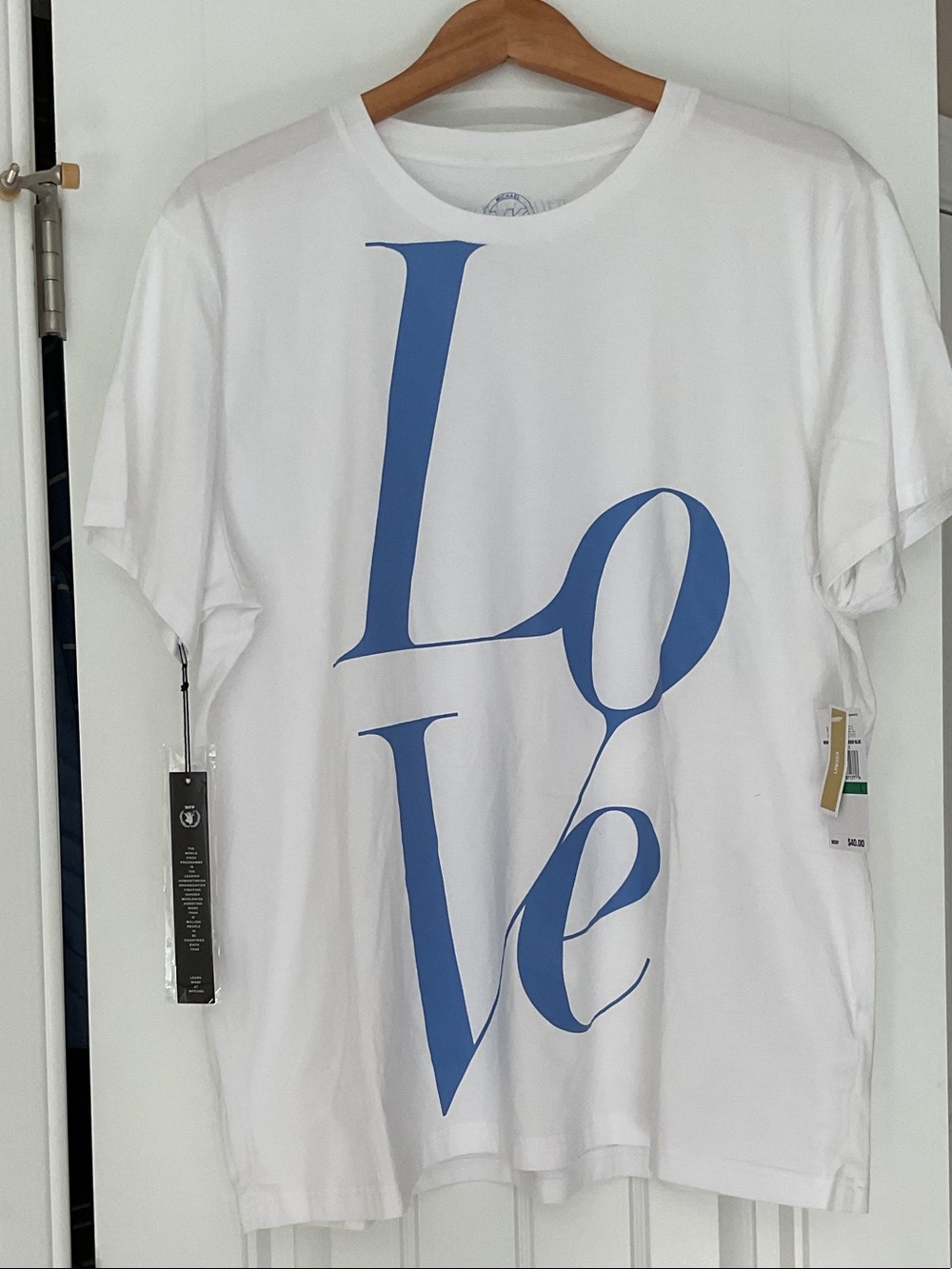 Michael Kors White Tee with Blue Accents